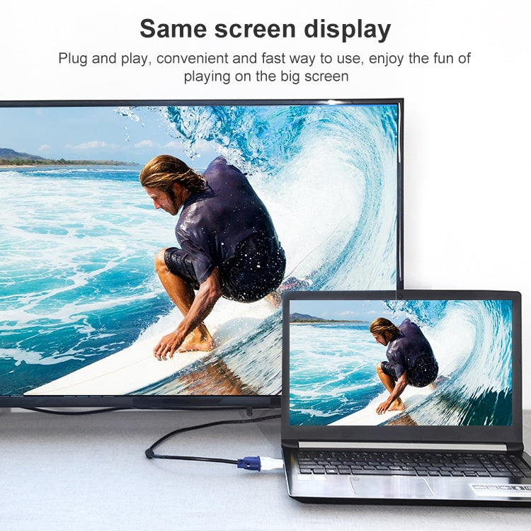 Full HD 1080P HDMI to VGA Adapter for PC and TV