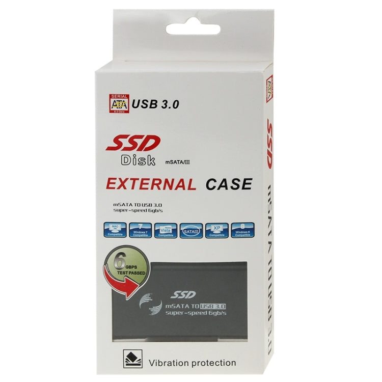 Disque SSD mSATA 6 Go/s vers boîtier de disque dur USB 3.0