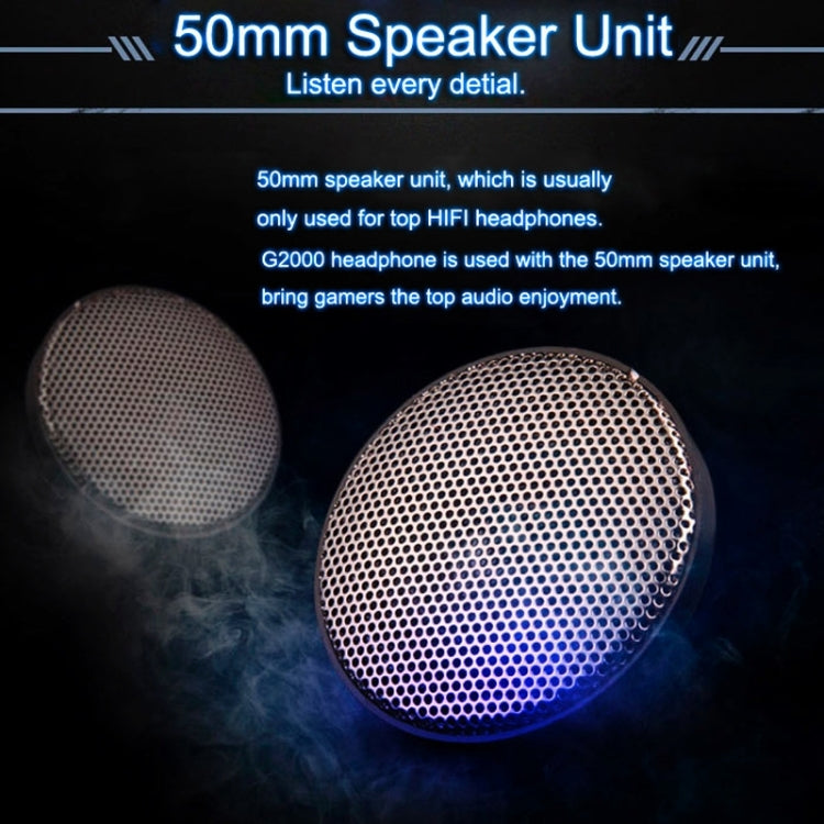 Casque de jeu EACH G2000 avec micro LED pour PC 2,2 m