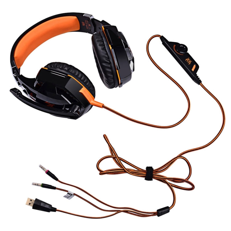 Casque de jeu EACH G2000 avec micro LED pour PC 2,2 m