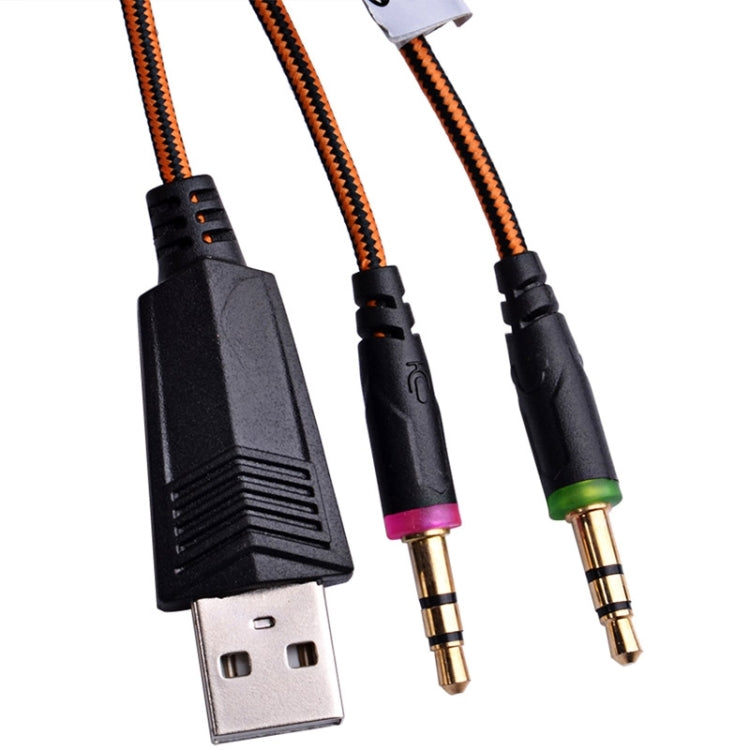 Casque de jeu EACH G2000 avec micro LED pour PC 2,2 m