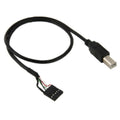 5-Pin Motherboard USB 2.0 B Male to Female Adapter Cable, Length: 50cm., 5 Pin Motherboard to USB BM
