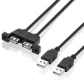 USB 2.0 Male to 2 Female Y Splitter Cable - 50 cm Extension