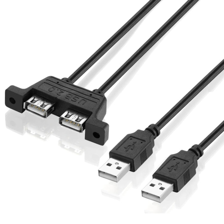 USB 2.0 Male to 2 Female Y Splitter Cable - 50 cm Extension