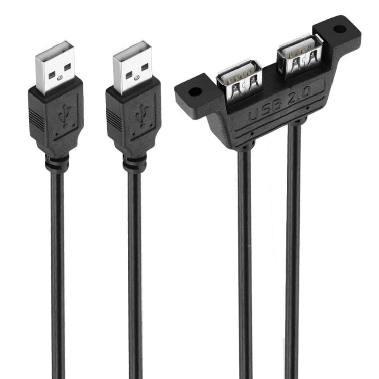 USB 2.0 Male to 2 Female Y Splitter Cable - 50 cm Extension