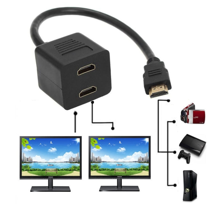 Adaptateur HDMI Y 30 cm - Répartiteur 1 vers 2 Gold Plated
