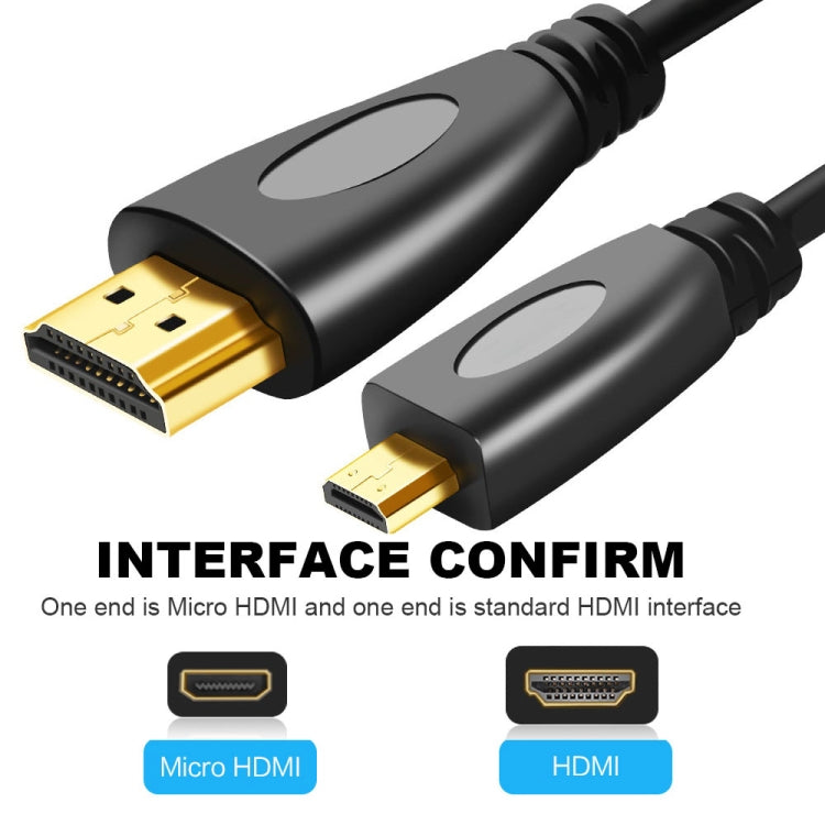 1.8m Gold-plated Micro HDMI Cable for Gaming and 3D Devices