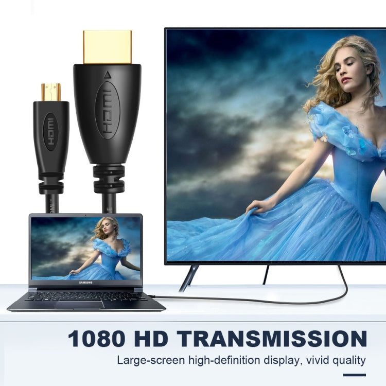 1.8m Gold-plated Micro HDMI Cable for Gaming and 3D Devices