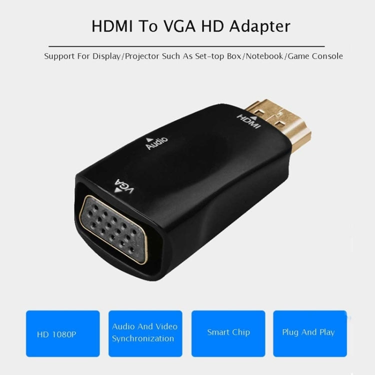 1080P HDMI to VGA Adapter with Audio for PC and TV
