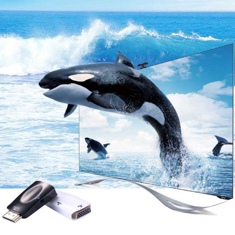 1080P HDMI to VGA Adapter with Audio for PC and TV