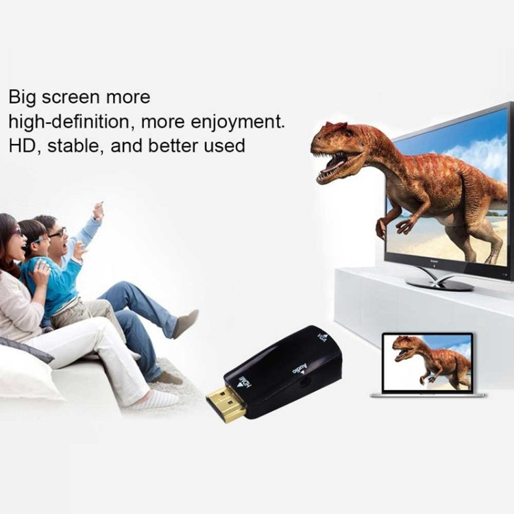 1080P HDMI to VGA Adapter with Audio for PC and TV
