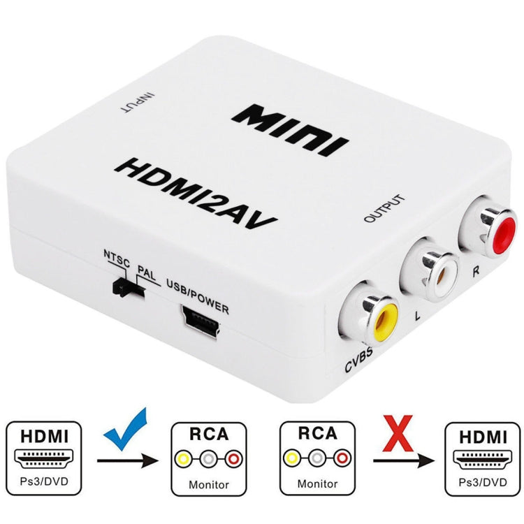 VK-126 Gaming Audio Adapter Mini HDMI to CVBS/L+R