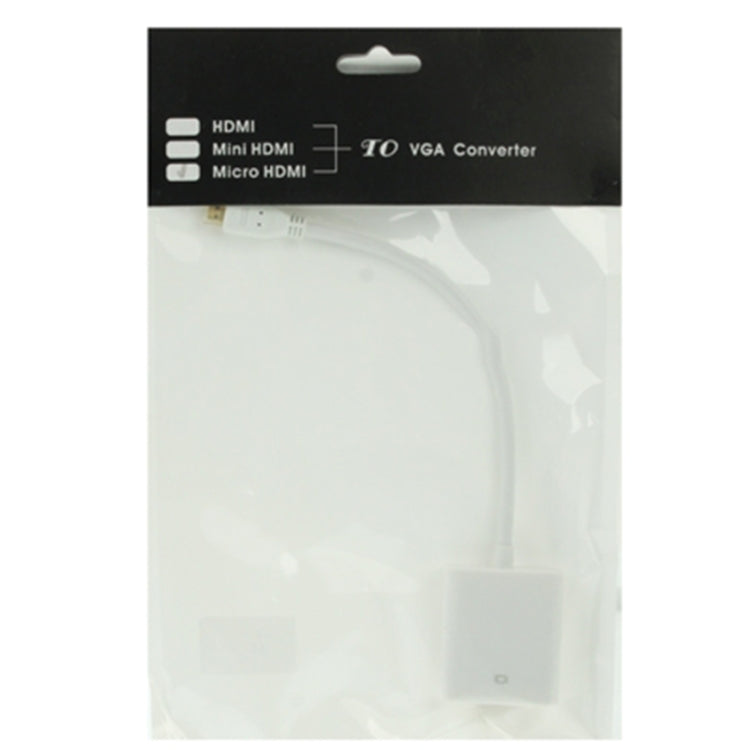 Câble Micro HDMI vers VGA 22 cm Full HD pour PC Gaming