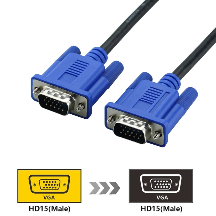 VGA 15-pin Male to Male Cable 1.8m for PC and LCD Monitors