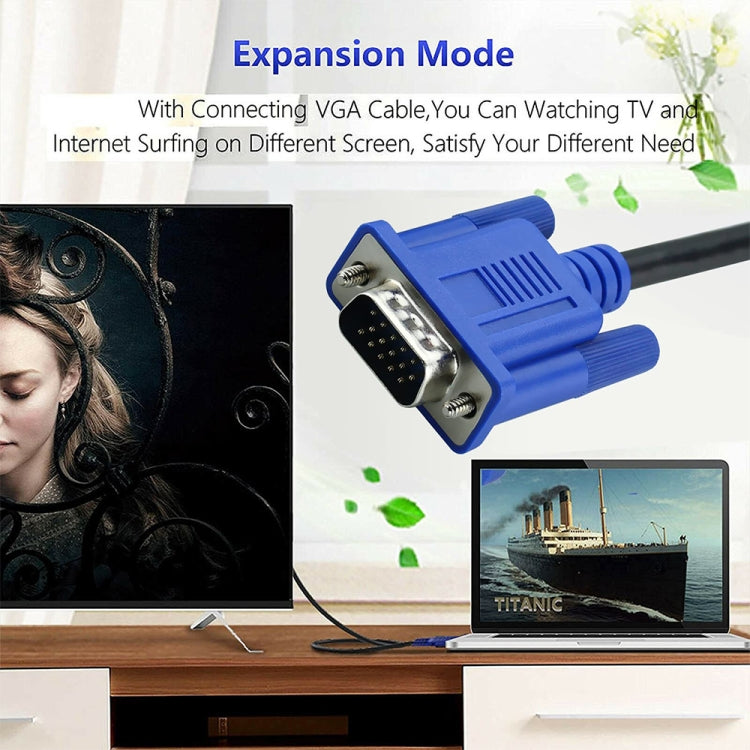 VGA 15-pin Male to Male Cable 1.8m for PC and LCD Monitors