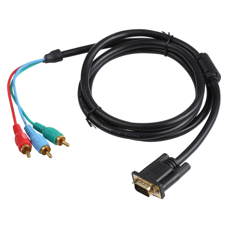 Câble VGA vers 3RCA RVB de 1,5 m, VGA to RGB
