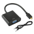 Adaptateur Micro HDMI vers VGA Full HD 1080P pour PC