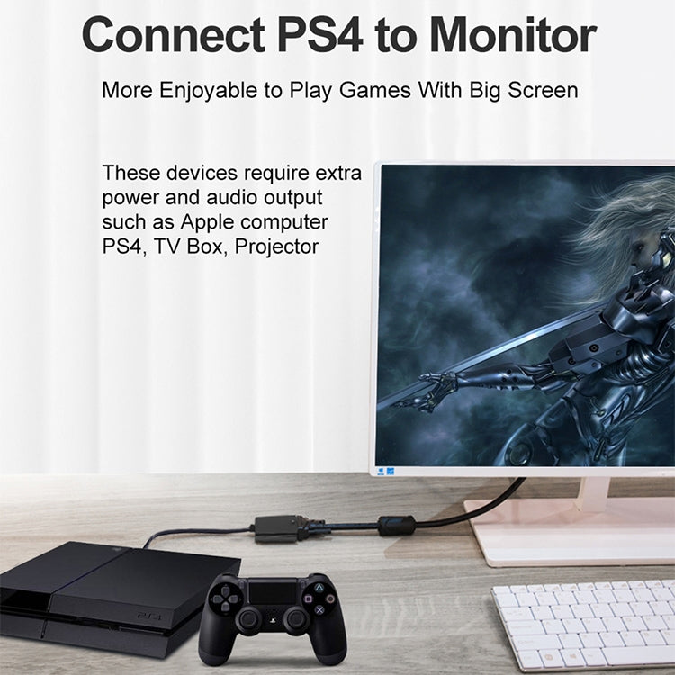 Adaptateur Micro HDMI vers VGA Full HD 1080P pour PC