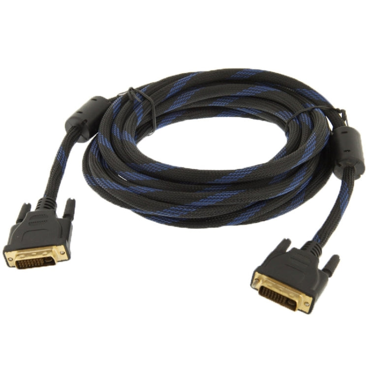 Câble vidéo DVI-I Dual Link 24+5 broches mâle à mâle M/M de style filet en nylon, longueur : 3 m, DVI 24+5 3m