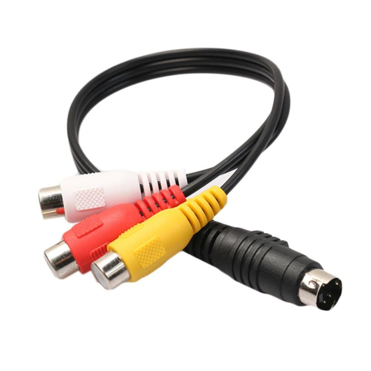 S-Video TV to RCA Converter Female AV Cable Adapter 4 Pin, Length: 20cm, S-Video to AV 3RCA Female