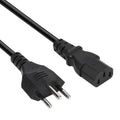 Cordon d'alimentation secteur brésilien à 3 broches, longueur : 1,2 m (OD5,5), Brazil Plug, 1.2m