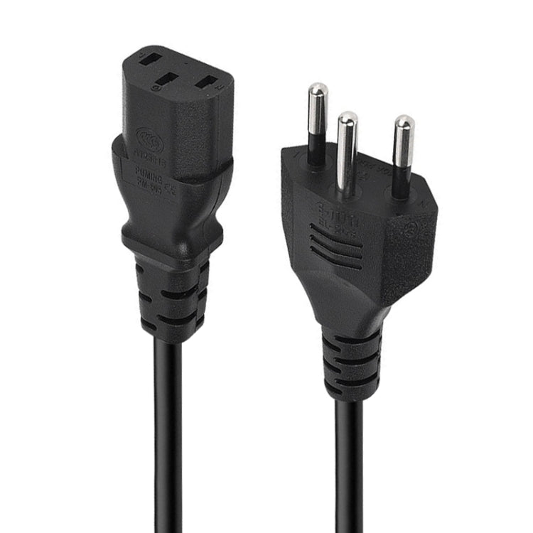 Cordon d'alimentation secteur brésilien à 3 broches, longueur : 1,2 m (OD5,5), Brazil Plug, 1.2m
