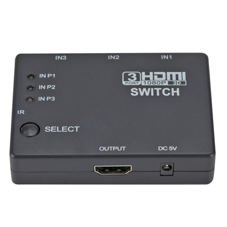Commutateur HDMI 3x1 Full HD 1080P 3D avec télécommande IR, with IR Remote Control