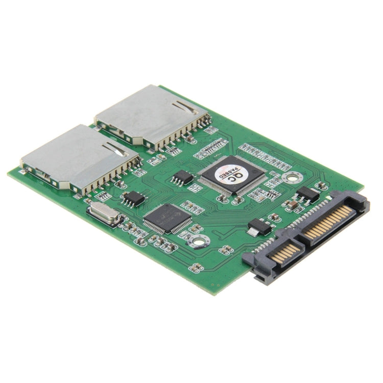 Adaptateur double carte SD vers SATA 22 broches pour PC