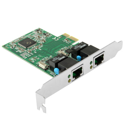 Adaptateur de carte contrôleur Ethernet double Gigabit PCI-Express 2 ports RJ45 10/100/1000 BASE-T (IO-PCE8111-2GLAN), 2 Ports RJ45