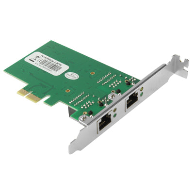 Adaptateur de carte contrôleur Ethernet double Gigabit PCI-Express 2 ports RJ45 10/100/1000 BASE-T (IO-PCE8111-2GLAN), 2 Ports RJ45
