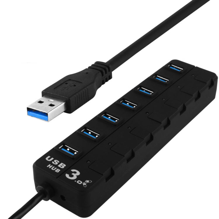 7-Port USB 3.0 Hub with Individual Switches for Each Data Transfer Port, 7 Ports (White), 7 Ports (Black)