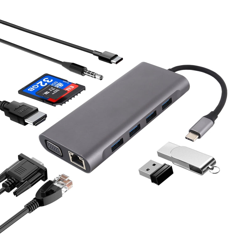 11-in-1 USB-C Hub Adapter for Gaming PC and Accessories