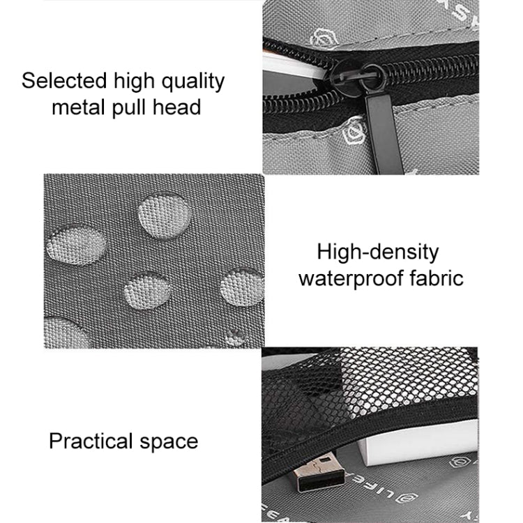 Multifunctional Headphone Charger Data Cable Storage Bag, Portable Power Bank, Size: M, 25 x 18 x 5 cm, 25 x 18 x 5cm (Black), 25 x 18 x 5cm (Grey)