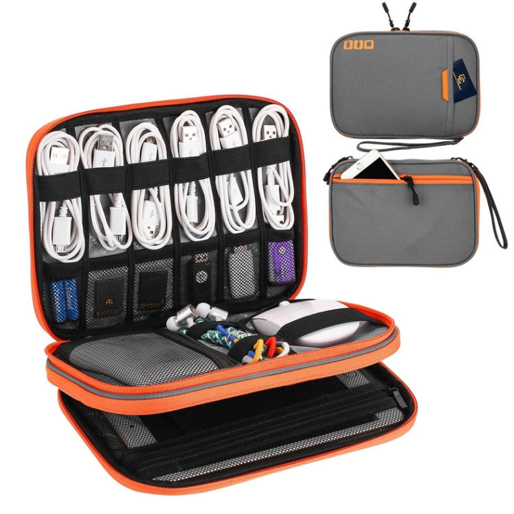 Sac de rangement pour câble de données de chargeur de casque multifonctionnel, bloc d'alimentation portable, taille: M, 25 x 18 x 5 cm, 25 x 18 x 5cm (Black), 25 x 18 x 5cm (Grey)