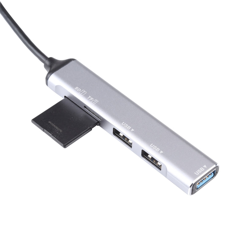 Accessoire PC 5 en 1 : Hub USB 3.0 et lecteur carte SD/TF