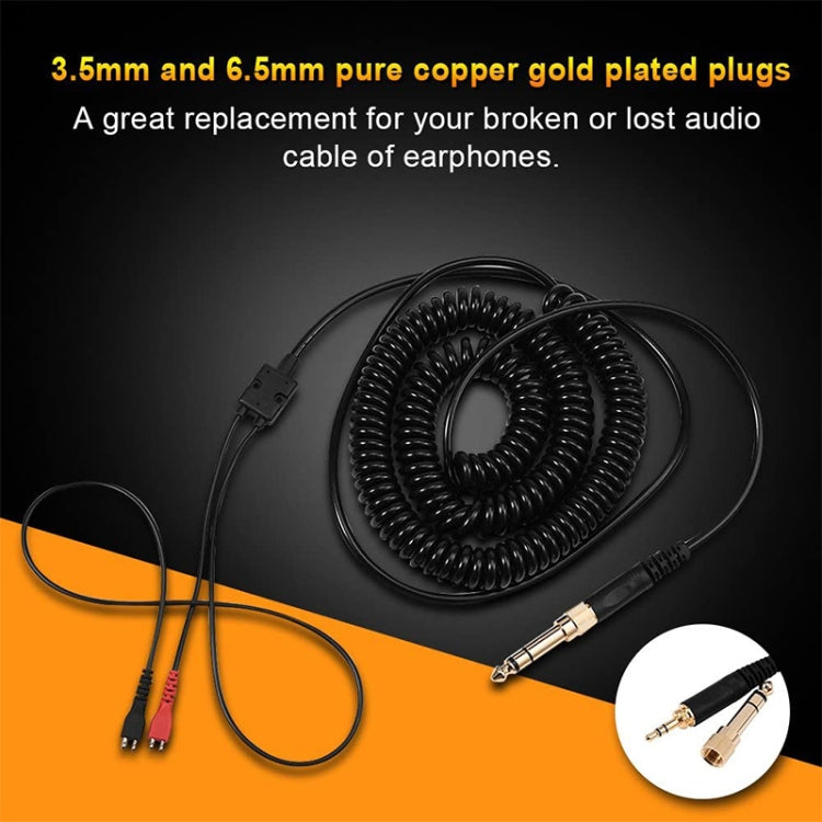 Câble à ressort 1.5m-5m pour écouteurs Sennheiser HD25