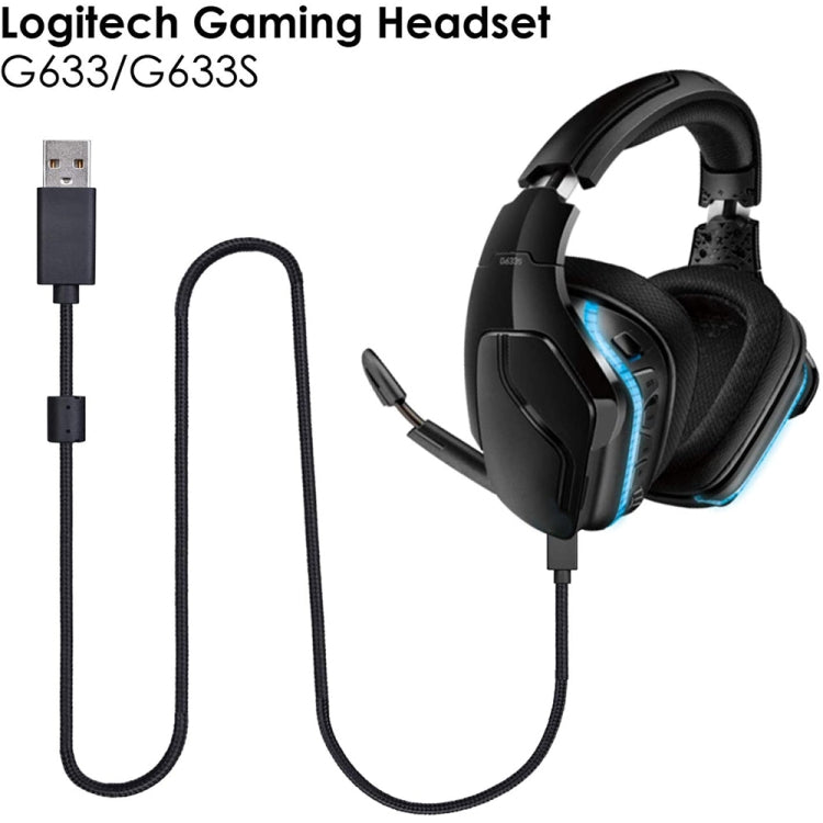 2m USB audio cable for Logitech G633/G633s headset