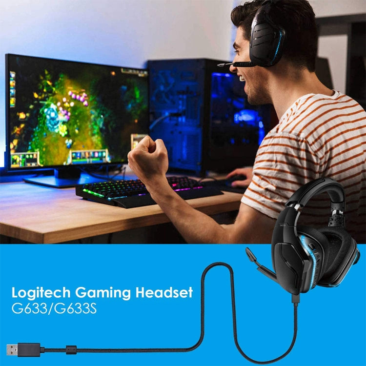 2m USB audio cable for Logitech G633/G633s headset