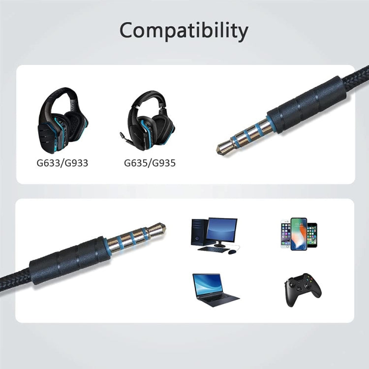 3.5mm Audio Cable for Logitech G633/G935 Gaming Headsets