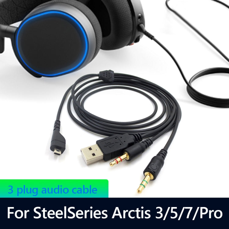 3-Pin Audio Cable for SteelSeries Arctis 3/5/7 Headsets