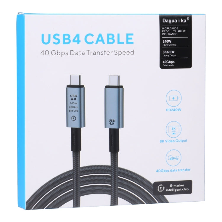 USB-C 40Gbps 8K Cable for PC - 1m Premium Quality