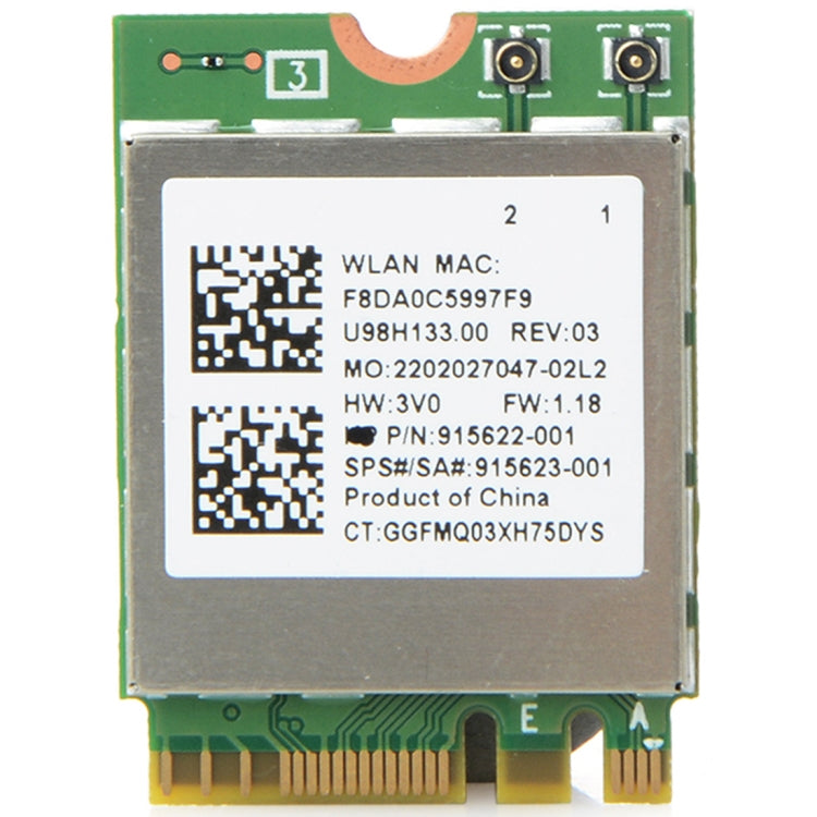 RTL8822BE carte adaptateur réseau double bande AC 433M Bluetooth 4.0 carte adaptateur réseau sans fil pour Dell / ASUS / Toshiba / Sony / Acer, RTL8822BE