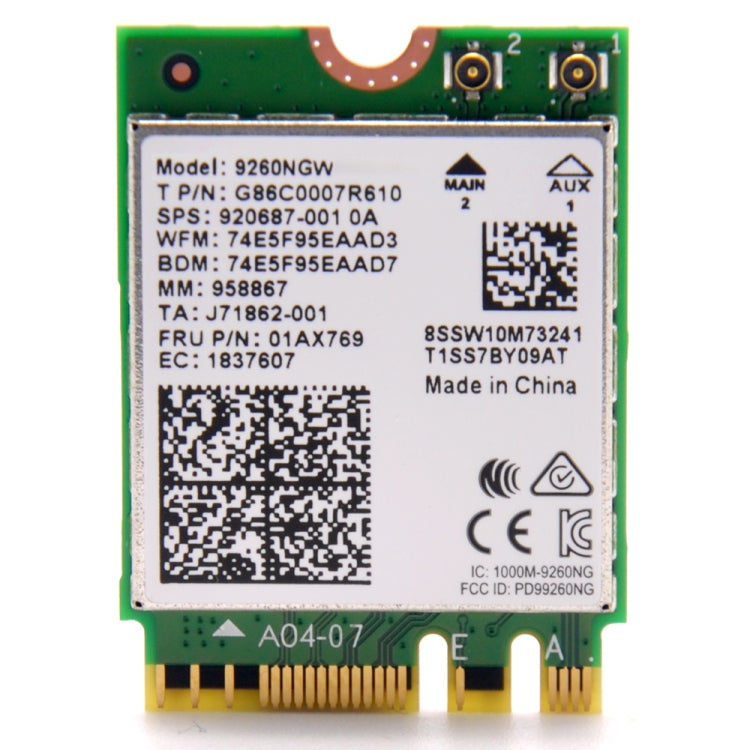 9260NGW Wireless-AC 9260NGW 1730Mbps 802.11ac AC Wireless Dual Band Bluetooth 5.0 WLAN Network Card