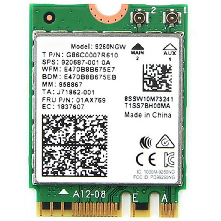 9260NGW tout neuf pour Intel double bande sans fil-AC 9260AC Bluetooth 5.0 5G 1730Mbps Wifi carte réseau PK 8265/7260/8260, 9260NGW