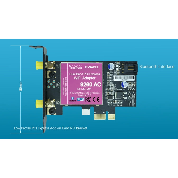 9260NGW tout neuf pour Intel double bande sans fil-AC 9260AC Bluetooth 5.0 5G 1730Mbps Wifi carte réseau PK 8265/7260/8260, 9260NGW
