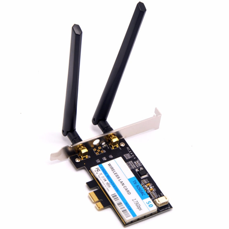 TX-9260AC sans fil-AC double bande 802.11ac 1730Mbps adaptateur WiFi PCI-e de bureau + Bluetooth 5.0 carte réseau WLAN pour Intel 9260ac, TX-9260AC 1730Mbps