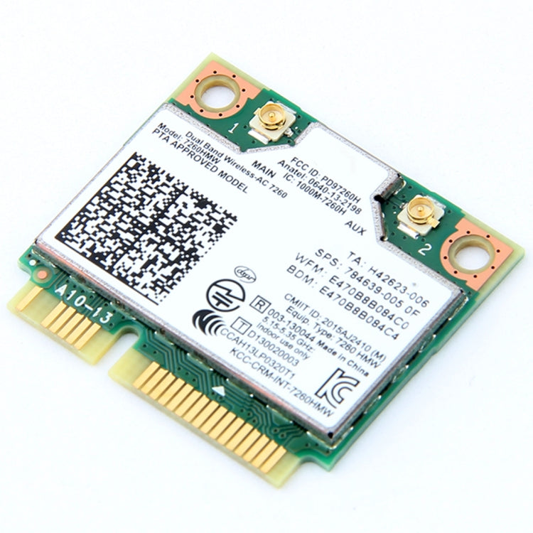 Carte Wifi sans fil double bande pour Intel 7260HMW Mini PCI-E 2.4G/5 Ghz WLAN Bluetooth 4.0 carte Wifi 802.11 ac/a/b/g/n, 7260HMW