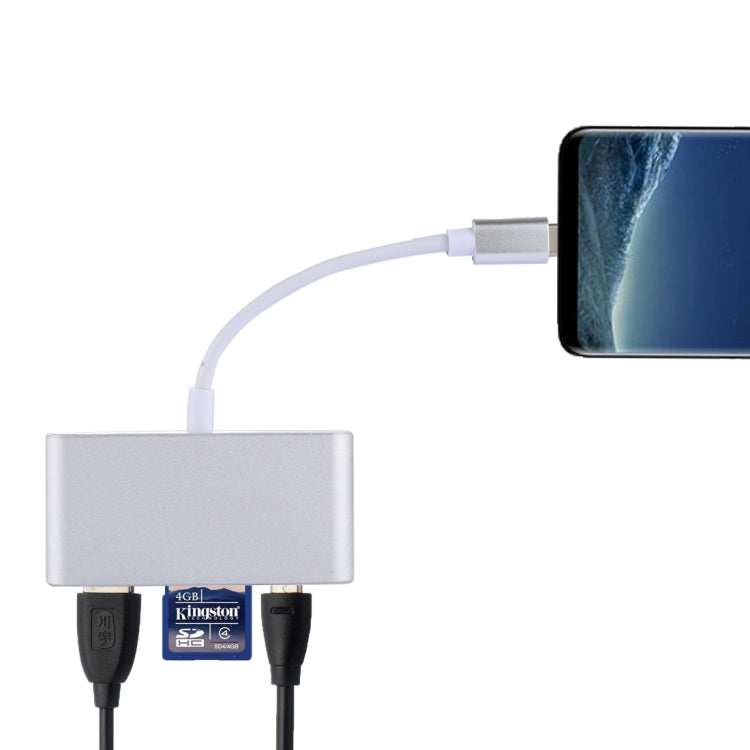 Adaptateur 5 en 1 : Lecteur de cartes USB-C pour PC et