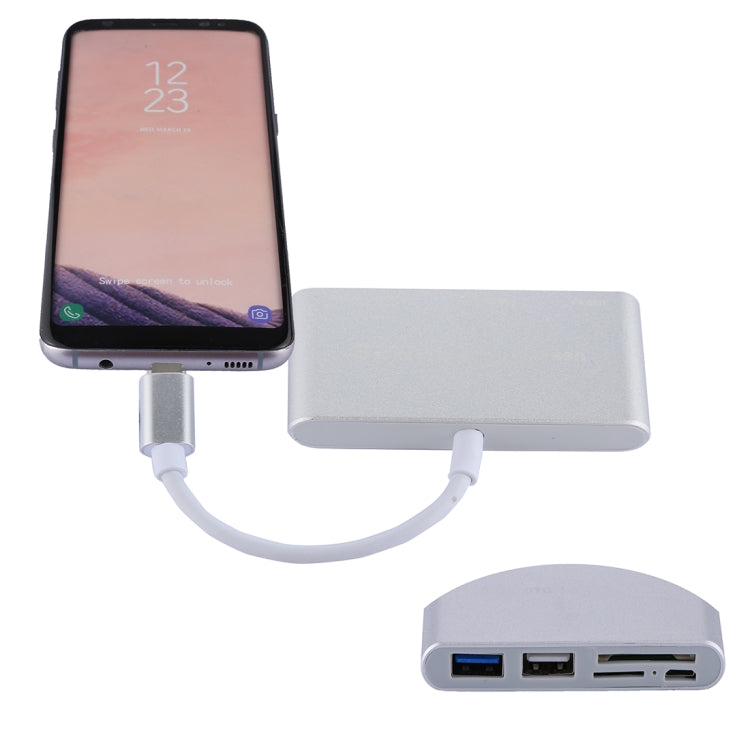 Adaptateur 5 en 1 : Lecteur de cartes USB-C pour PC et