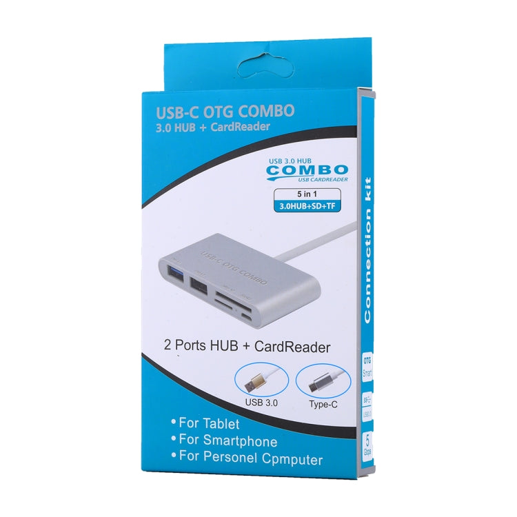 Adaptateur 5 en 1 : Lecteur de cartes USB-C pour PC et
